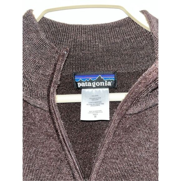 Men’s Patagonia Wool 1/4 Zip Sweater Medium - Picture 3 of 4